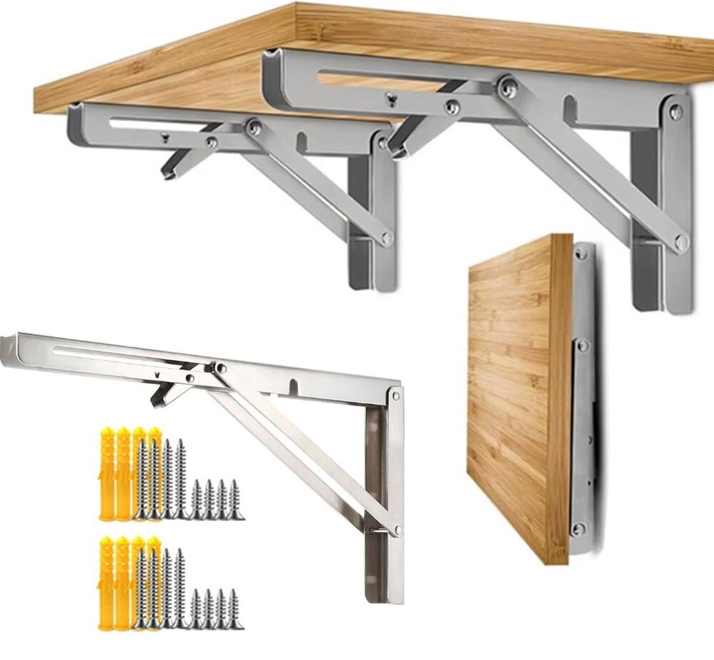 2 Pcs10'' Folding Shelf Brackets
